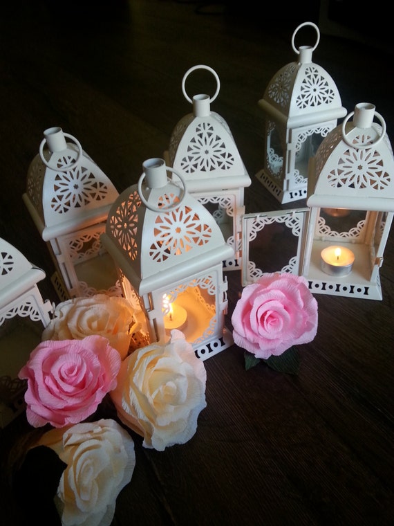 Set of 10 White Wedding lanterns Wedding by DreamySWedding on Etsy