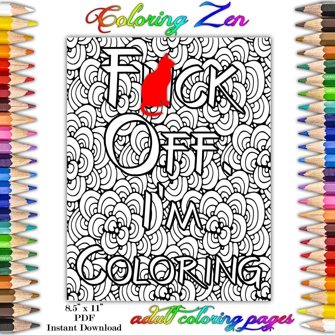 Fck Off Im Coloring 1 Swearing Coloring Pages For Adults 