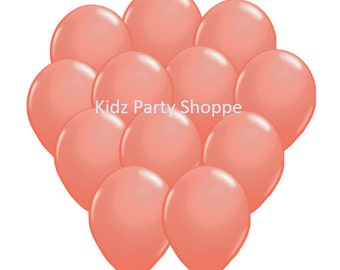 12ct CORAL BALLOONS 11" latex birthday party shower supplies decorations centerpiece