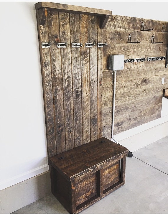 Handmade Coat Rack Entryway Locker Mud Room Hall Tree