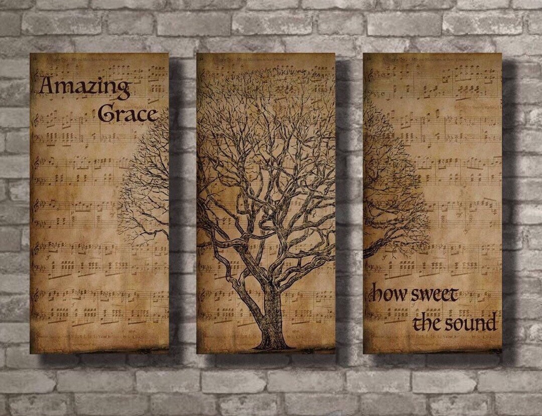 Amazing Grace Canvas Wall Decor 3 panel Canvas Multi Panel