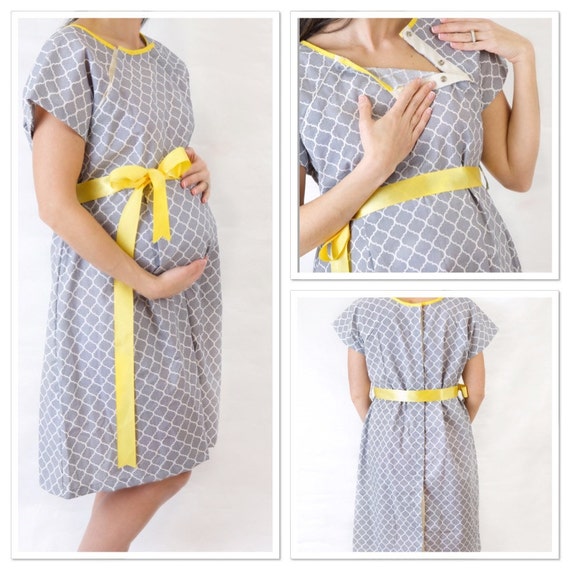 Items similar to Fashionable Maternity Hospital Gown on Etsy