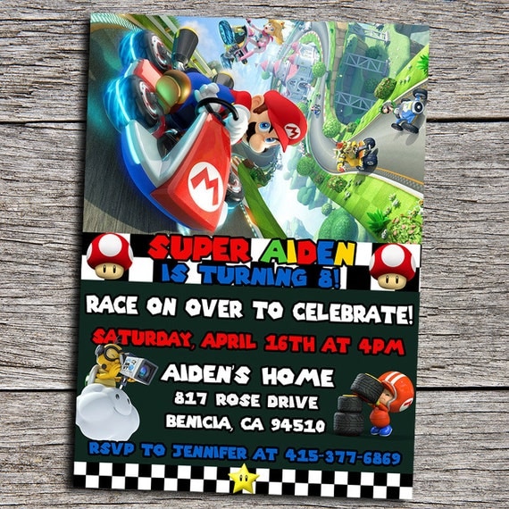 Mario Kart Invitations 9