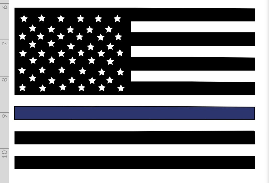 Back the Blue Thin Blue Line Flag by CustomsbyTP on Etsy