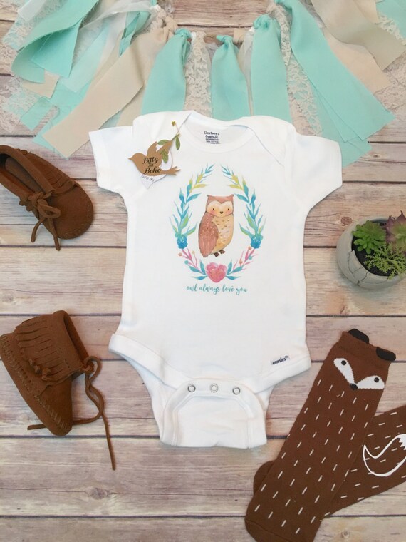 Owl Onesie® Baby Girl Clothes Boho Baby Clothes by BittyandBoho