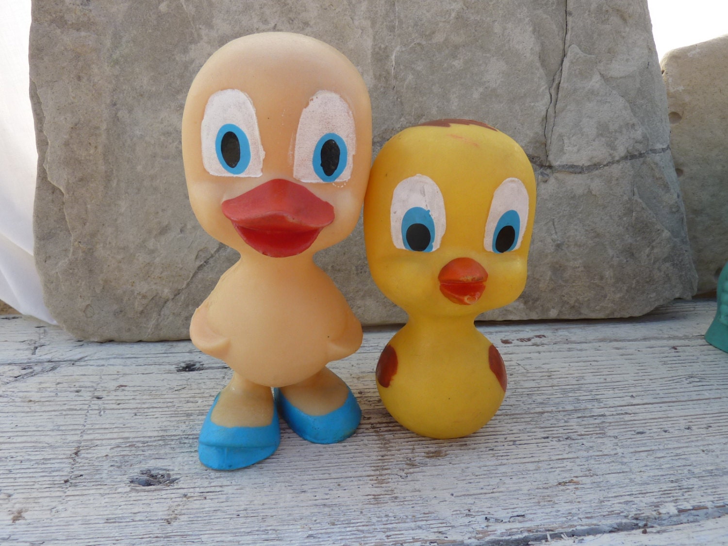 Soviet Rubber Toy Ducks Vintage Bath Tub Toys Russian Era USSR