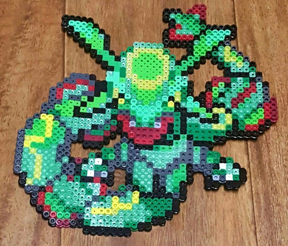 Items similar to Rayquaza Perler Bead Sprite on Etsy