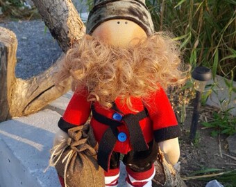 Handmade Blue Mango Stuffed Toy - Basil Gnome Doll