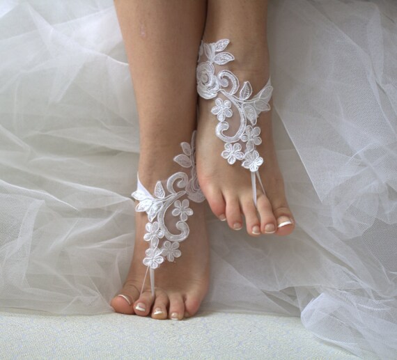 bridal accessories whitelace wedding sandals shoes