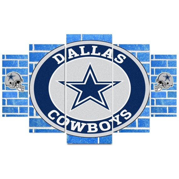 Dallas Cowboys Wall art Canvas 5 Panel Canvas bedroom wall