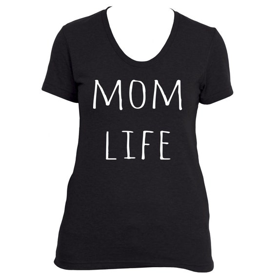 Mom Life Graphic Tee Tri Blend Black T Shirt 4972