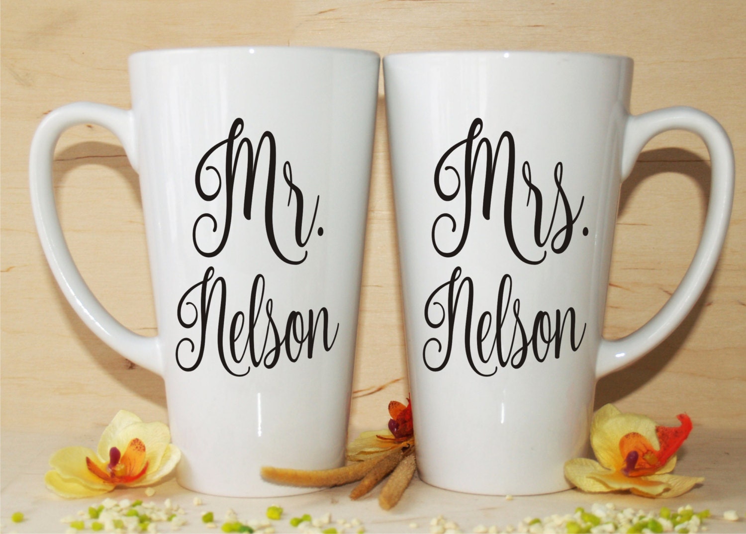 Mr Mrs mug-Bridal shower gift-Wedding mugs-Anniversary gift-Mr