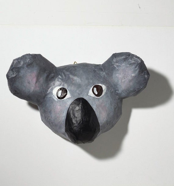 Benjamin paper mache koala head. Sweet wall decor for the