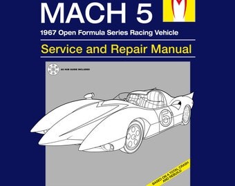 Mach 5 Service and Repair Manual Men's Unisex T-Shirt - Anime Manual Parody Clothing