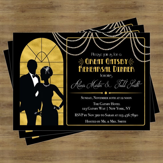 Great Gatsby Wedding Invitation Templates 4