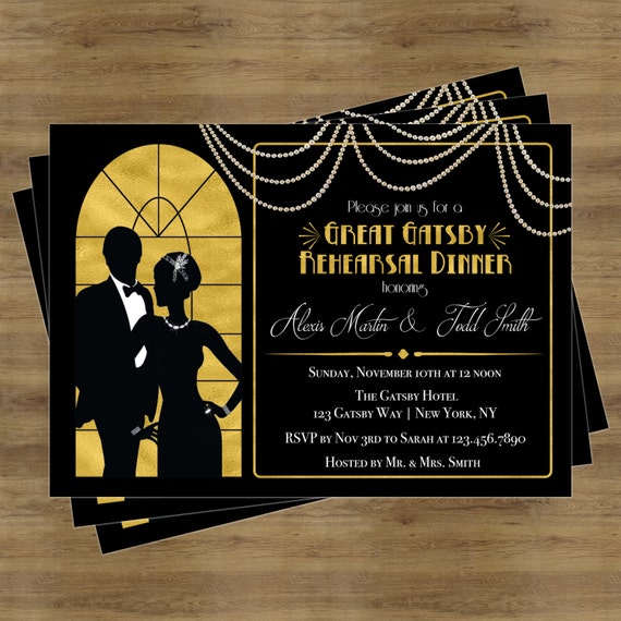 Gatsby Birthday Party Invitations 4