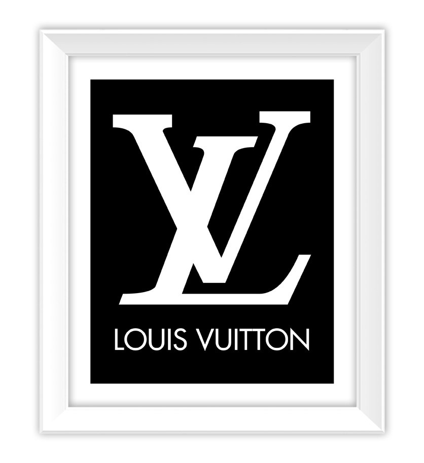Louis Vuitton Print Black and White Printable by ColorLab2016