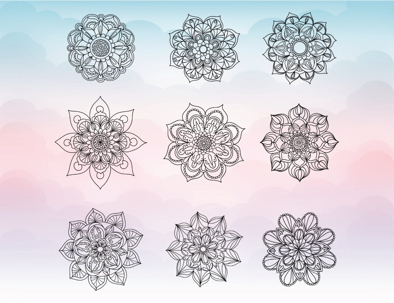 Download Mandala SVG Mandala vector clipart Mandala decal Mandala