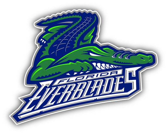 Florida Everblades ECHL Hockey Logo Car Bumper Sticker by Yurmala