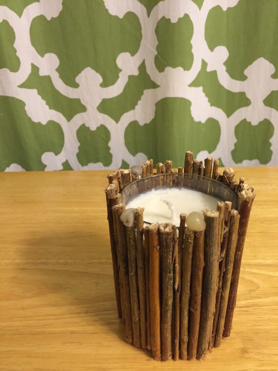 Wooden Candle by HandmadeHomeByAshlee on Etsy