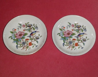 2 Vintage AYNSLEY Pembroke Bone China Nut & Candy Dishes (4.5") ~ Made in England