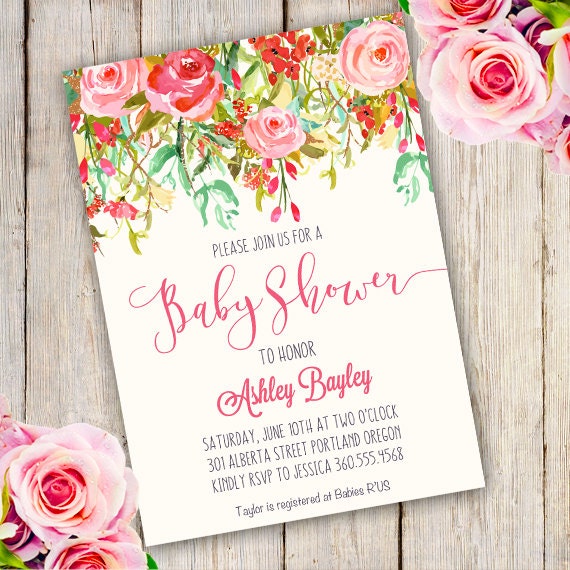 Whimsical Baby Shower Invitation baby shower invite by StudioPip