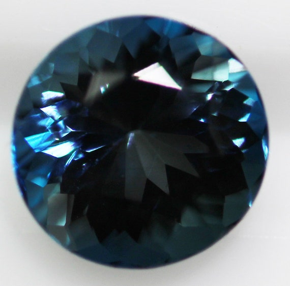 London Blue Topaz Natural Loose Gemstone 1.05cts Round Cut 6mm