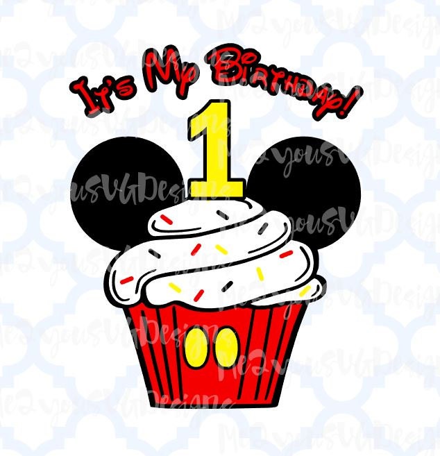 Download Birthday Mickey Cupcake SVG,EPS,PNG,Studio from ...