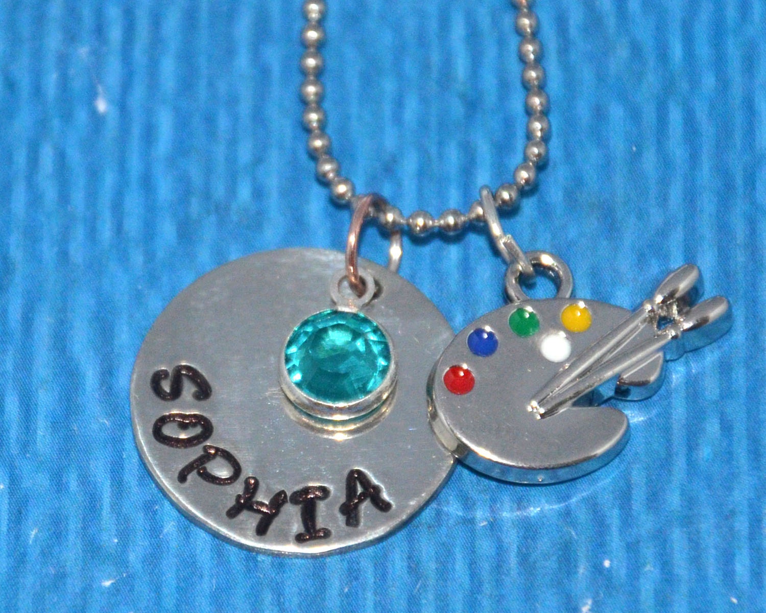 Personalized Girl Necklace Artist Necklace Gift for Artist