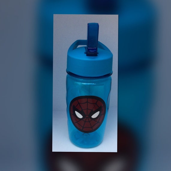 Spider-Man. Personalized straw water/drink bottle. Free