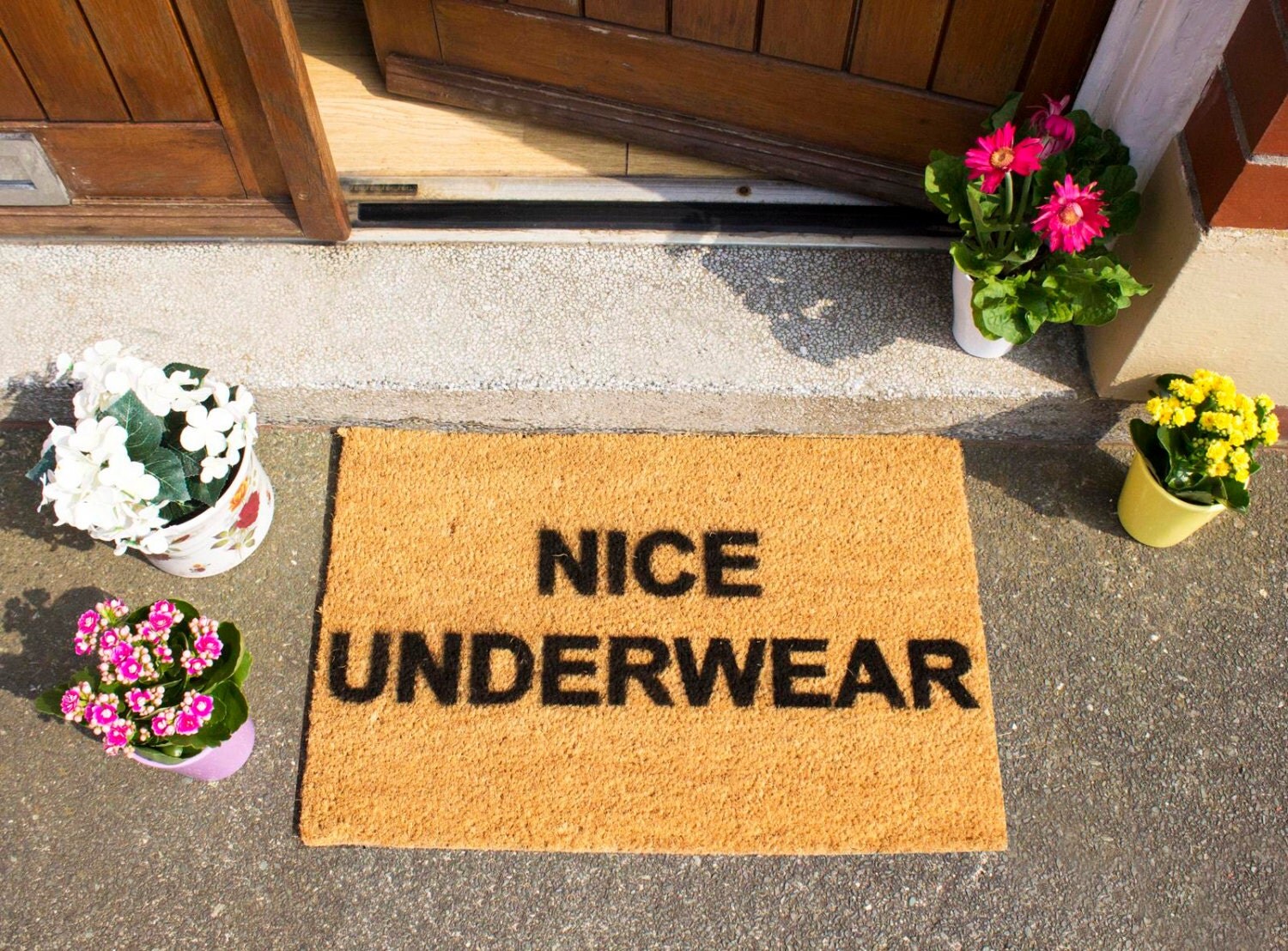 Nice Underwear funny doormat 60x40cm Novelty by Artsydoormats