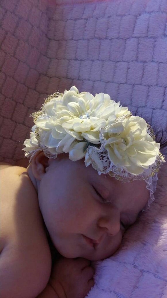 Infant headband baby headband newborn by TinyTreasuresbyTLW