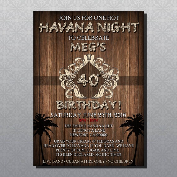 Havana Nights Invitation 2