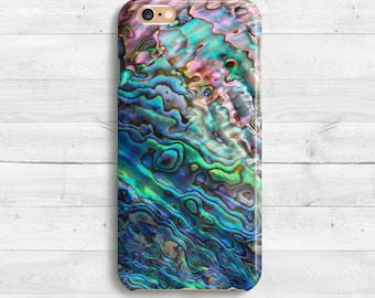 Abalone Shell Case, iPhone SE, iPhone 6s, 6s plus iPhone 7 case, iPad Mini iPhone 5c, Samaung Galaxy S6, S7 Shine nacre of Paua Pearl Case
