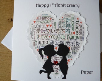 Items similar to 1st  Paper Anniversary  First  Wedding  