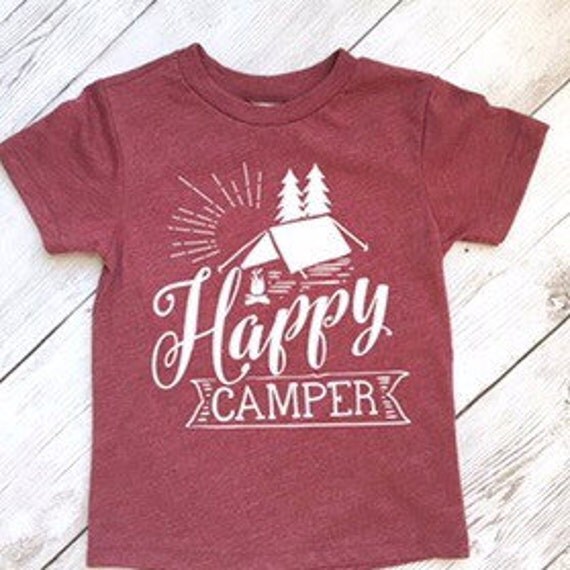 Happy camper shirt camping shirt toddler shirt hip