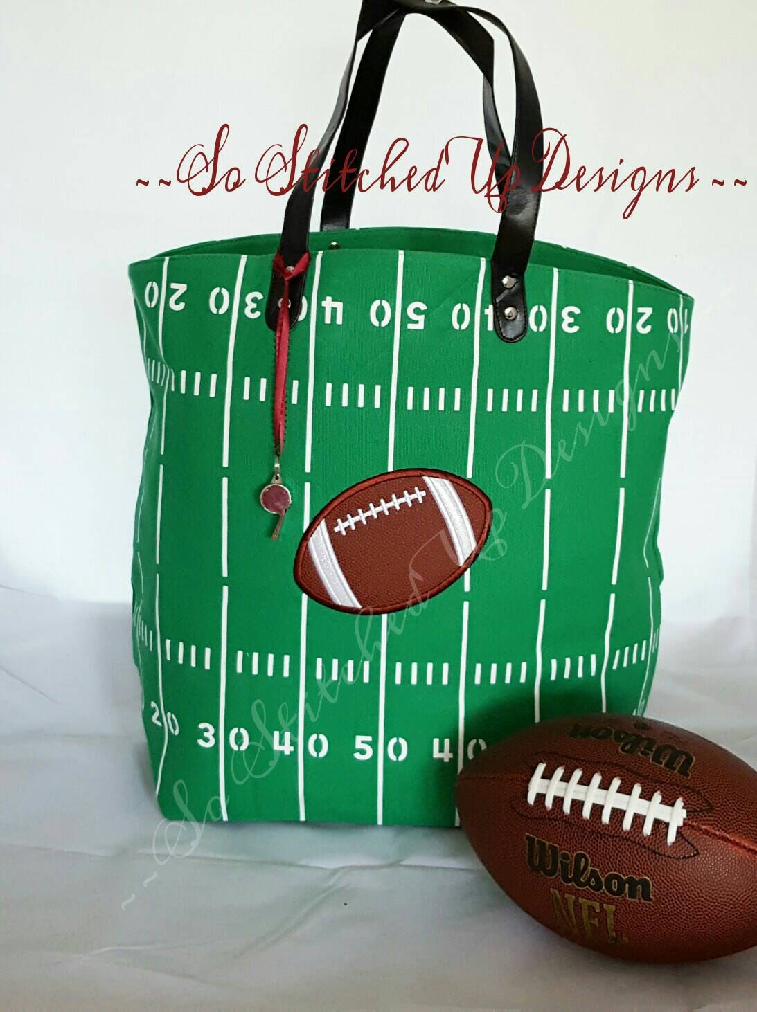 Football Tote bag Football field tote bag canvas sport bag