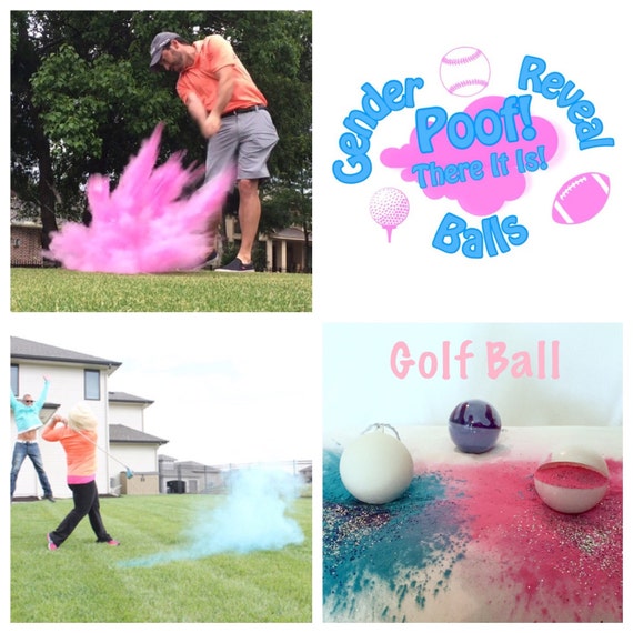 SALE Gender Reveal Golf Balls: Golf Ball Pack Custom Color