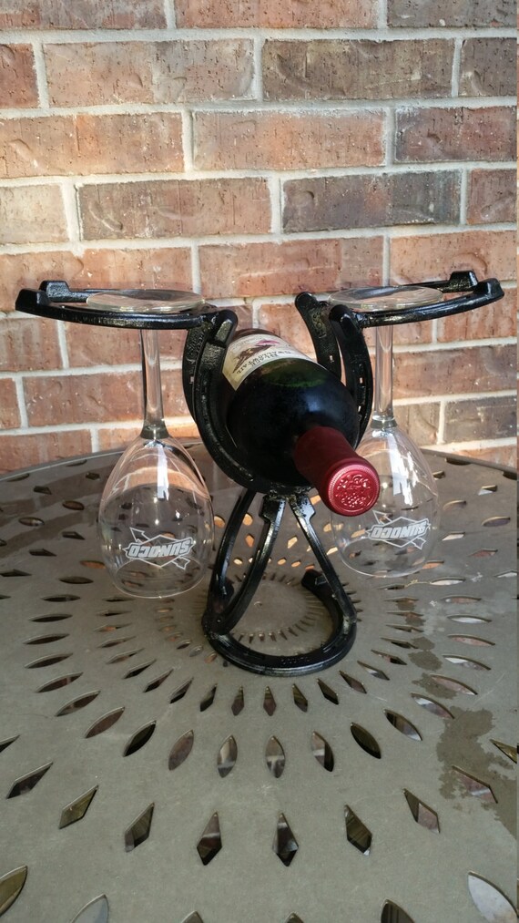 Horseshoe wine rack