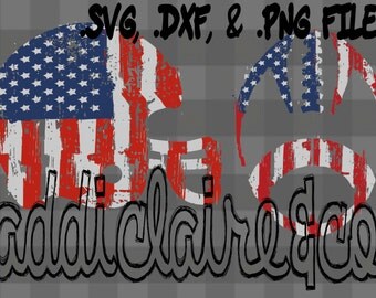 USA Football Flag Files (.svg, .png, & .dxf)
