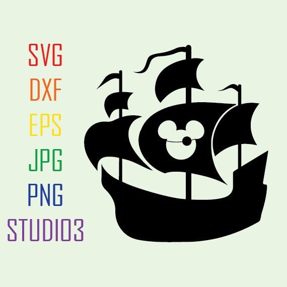 Download Mickey Pirate Ship Ears SVG Files Svg Dxf Eps Studio 3