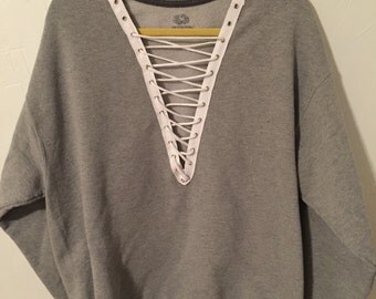 Brandy Lace Up Side Sweater 6100 main image 1