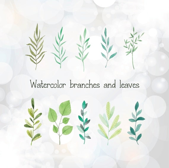 Download Watercolor Leaf svg Vines svg files Branches svg by Linescut
