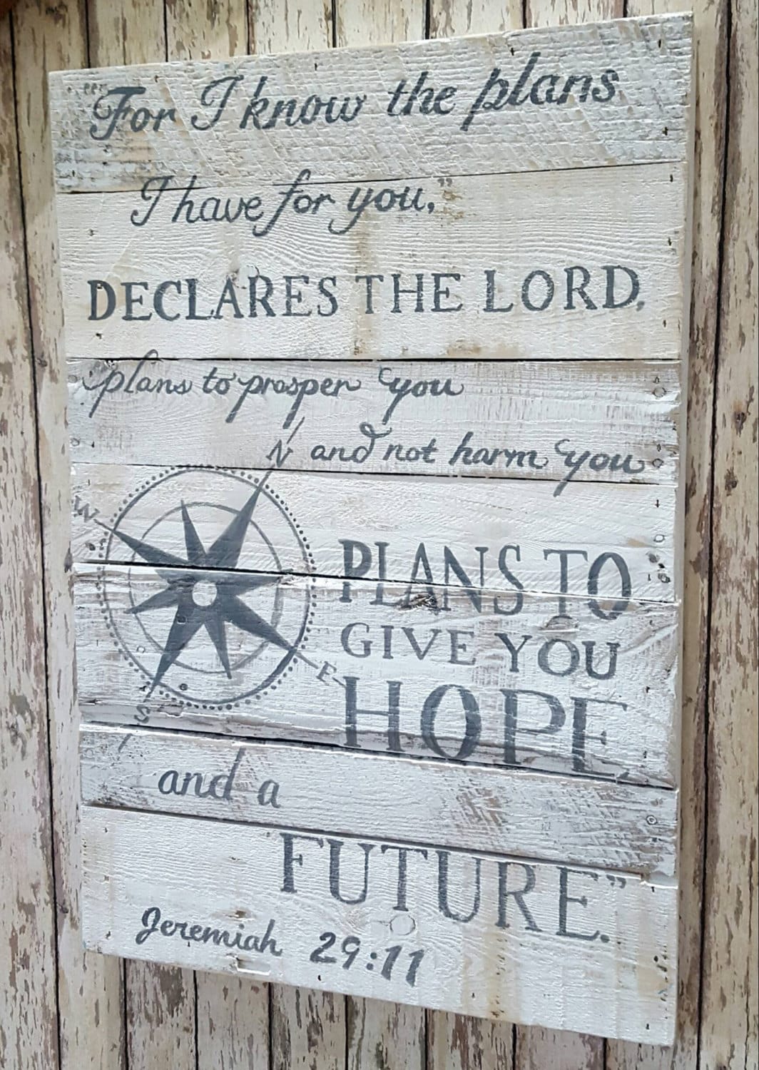 Hand Painted Wood Pallet Sign Jeremiah 29:11