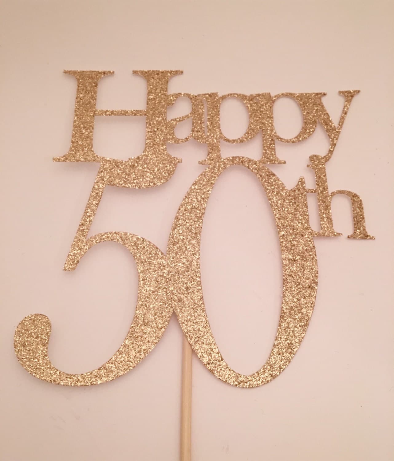 50 Birthday Topper Glitter Cake Topper Birthday Cake Topper