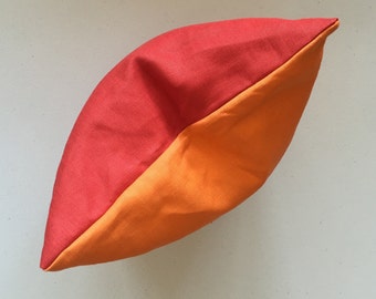 Solid orange pillow Etsy