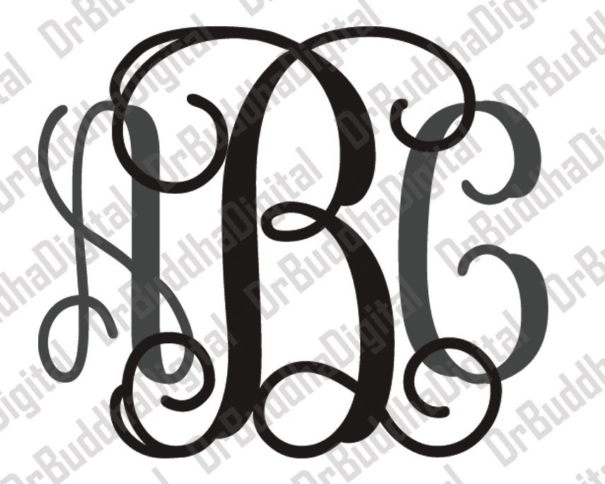 Download Sale Interlocking Vine Monogram Font SVG Collection