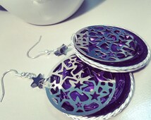 Charms / Ciondoli: Ciondolo Apribile Filigranato Con Angelo In Ottone Silver Plated 31x27mm Detail