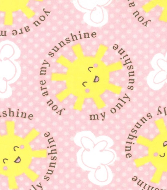 You are my sunshine my only sunshine Flannel Fabric by SewWhat99