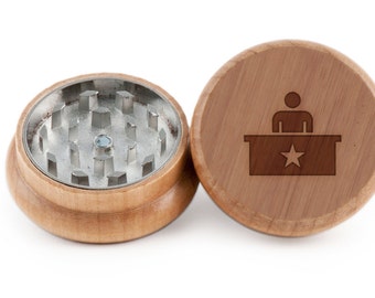 The Office Herb Grinder, Wood Grinder, Spice Grinder, Personalizable and Customizable Gift, Groomsmen Gift